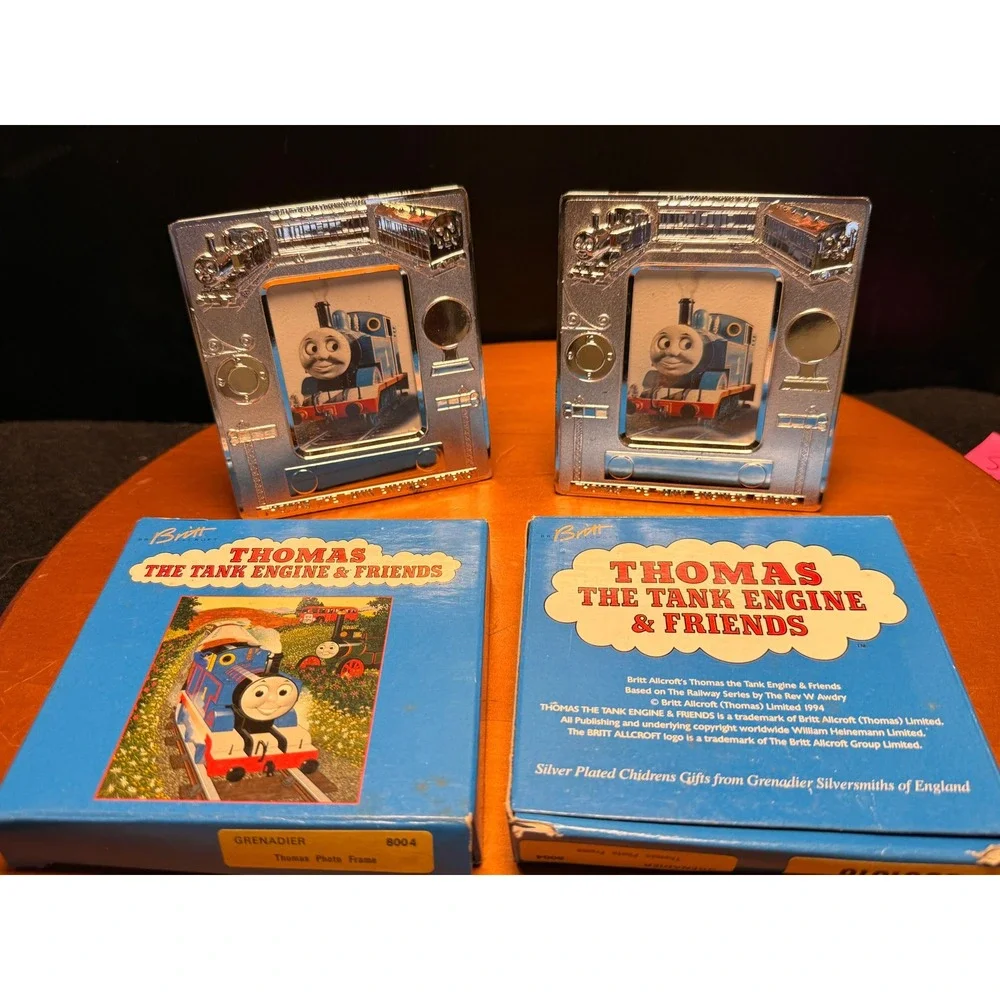 Vintage 1994 Thomas the Tank Engine Silver Plated Photo Frames Grenadier Set- 2